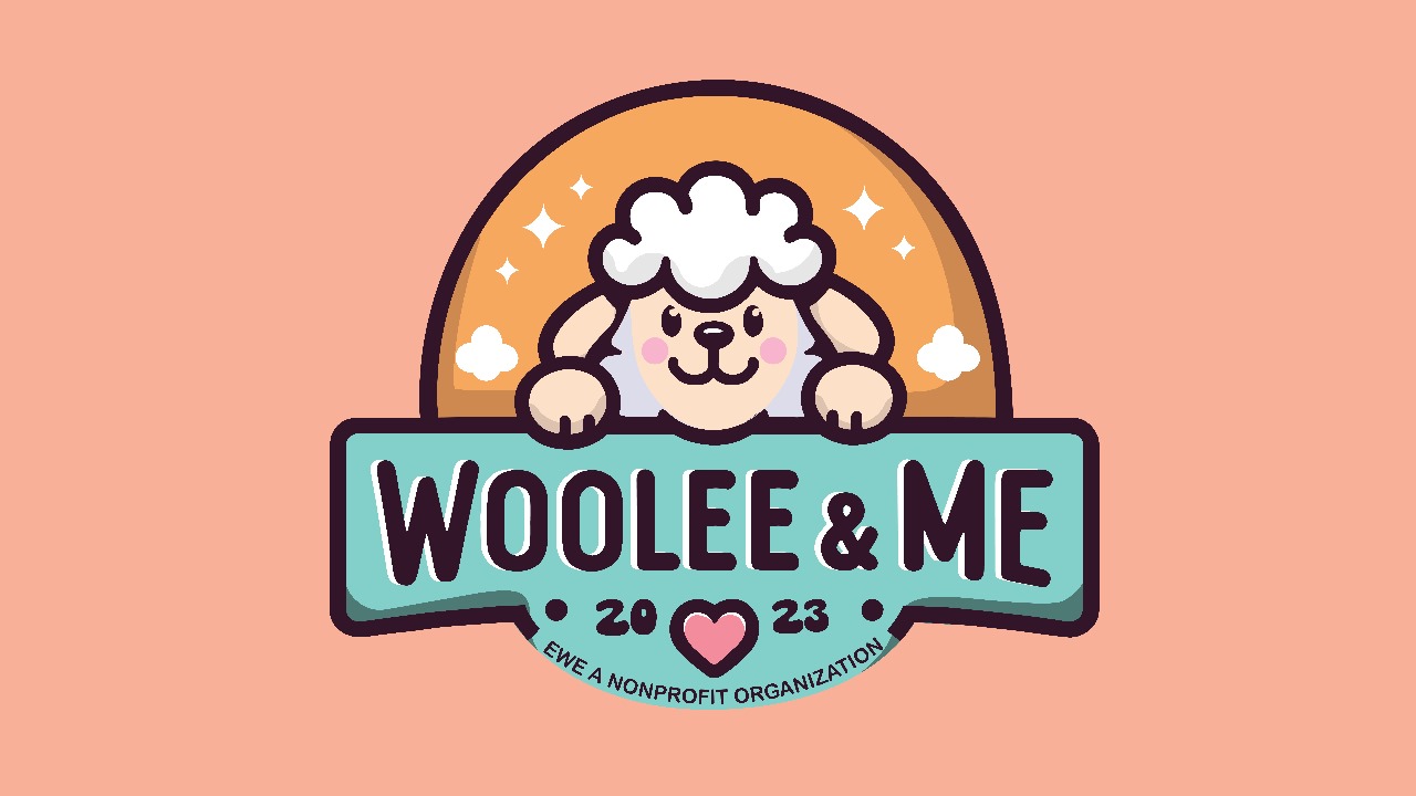 Woolee & Me nonprofit logo with a smiling sheep